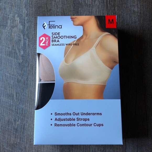 New!Felina Ladies' Side Smoothing Bra, 1 box for 2-pack - Picture 9 of 15